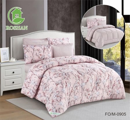 طقم مفرش صيفي 6 قطع نفرين حشوة ثابتة 0814-FO/m