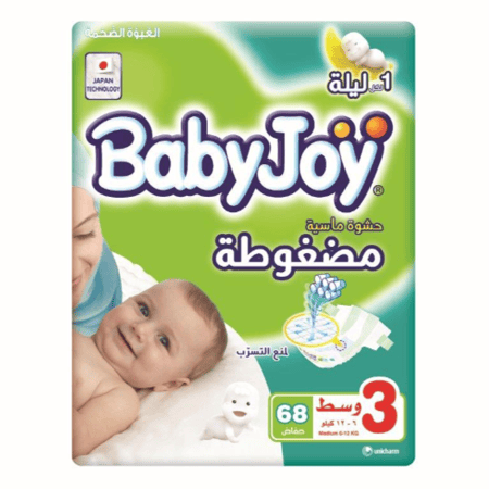 بيبي جوي عبوة ميجا مقاس 3 عدد 68 قطعة