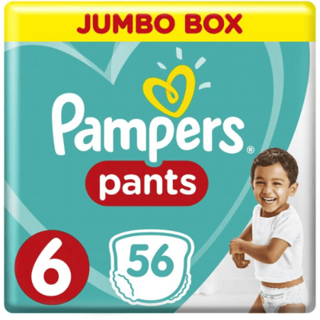 بامبرز كلوت مقاس 6 العبوة الضخمة عدد 56 حفاضة ( جامبو بوكس )