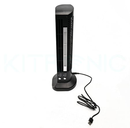 مروحة مع ليد USB لون اسود