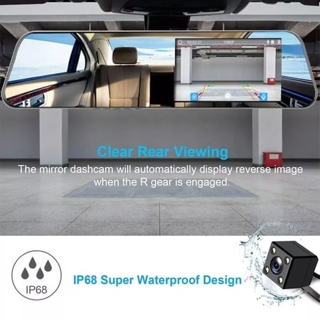 مراية سيارة داش كام HD اماميه وخلفيه تصوير عالي الجودة