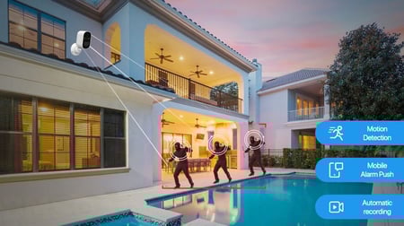 كاميرا طاقة شمسية لاسلكية واي فاي تصوير  1080P HD قابلة للشحن