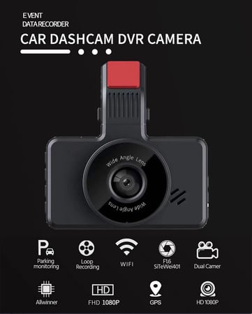 داش كام 24H HD 1296P كاميرا تسجيل فيديو للسيارات