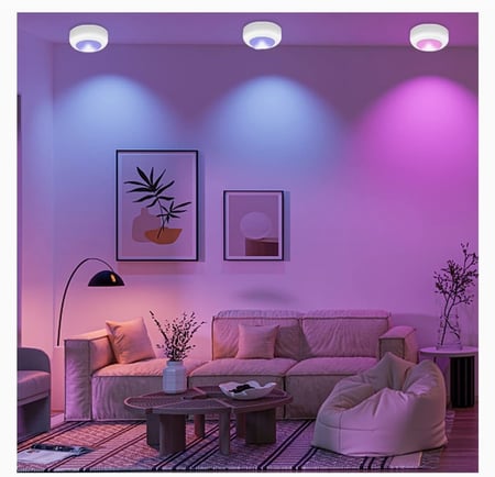 مصابيح باصدار مطور بـ 16 لونا قابلا للتغيير، اضاءة لاسلكية LED خافتة تعمل بالبطارية قابلة للتعتيم، اضاءة ليلية صغيرة، مع جهازي تحكم عن بعد ووظيفة توقيت (6 قطع) من روفي فوتا