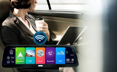 داش كام GPS FHD 1080P كاميرا تسجيل فيديو و شاشة تشغيل وسائط متعددة