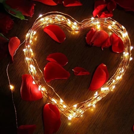 سلاسل زينه لون زهري pink بالطاقة الشمسية 200 LED