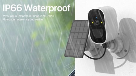 كاميرا طاقة شمسية لاسلكية واي فاي تصوير  1080P HD قابلة للشحن