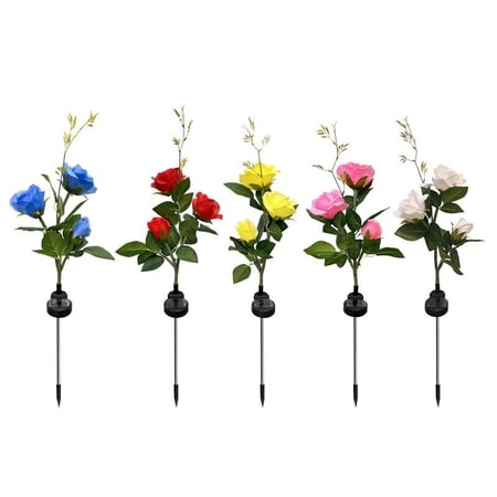 زهور مضيئة زينة الحديثة تعمل بالطاقة الشمسية