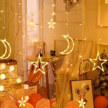 ستارة انارة زينة رمضانية سلاسل نجوم و أقمار