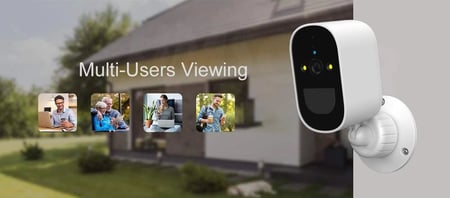 كاميرا طاقة شمسية لاسلكية واي فاي تصوير  1080P HD قابلة للشحن