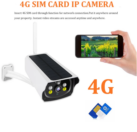 كاميرا مراقبة 4G  تعمل بالطاقة الشمسية دقة 1080P 4G