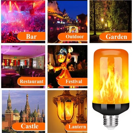 مصباح شعلة النار الحقيقية للحدائق والاستراحات بـ 4 اشكال مختلفة