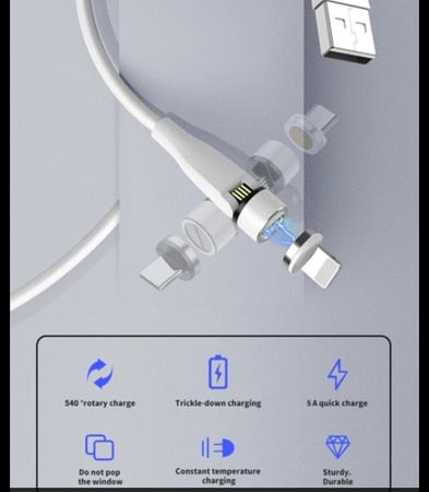 كابل شحن مغناطيسي لشحن  جوالات الايفون