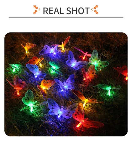 سلسلة زهور زينة مضيئة تعمل بالطاقة الشمسية - لون أصفر