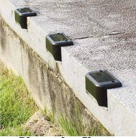 اضاءه درج وممرات بالطاقة الشمسيه