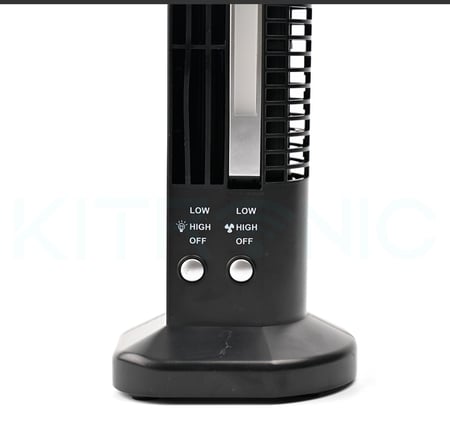 مروحة مع ليد USB لون اسود