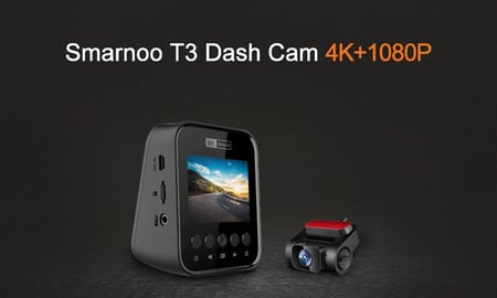 داش كام واي فاي 4K كاميرا تسجيل فيديو مع شاشة المساعدة في ركن السيارة