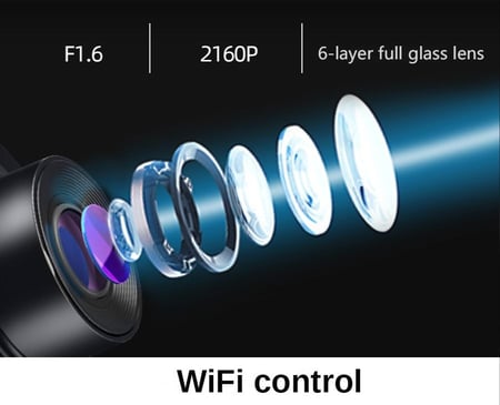 داش كام أمامية و خلفية 4K  تصوير عالي الجودة مزودة ب WI-FI