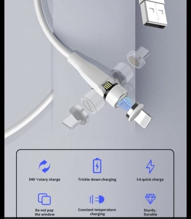 كابل شحن مغناطيسي لشحن  هواوي والاجهزة الصينيه