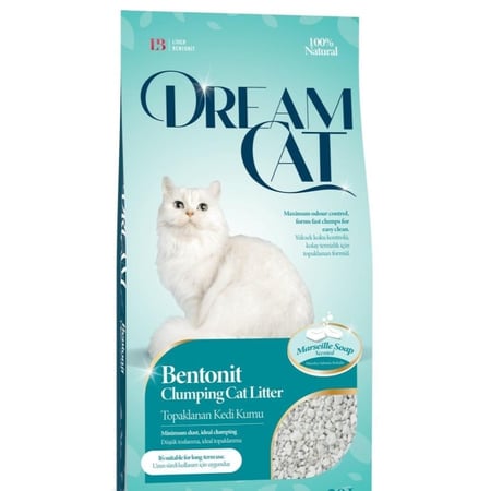 دريم كات رمل البينتونيت الطبيعي للقطط بعدة روائح واحجام  DreamCat