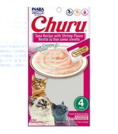 اينابا تشورو هريسة التونا مع الجمبري Inaba Churu 4x14g