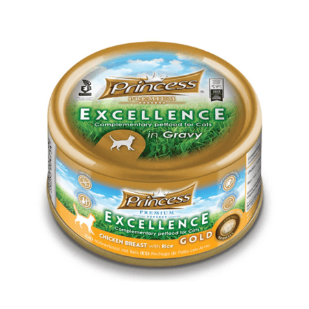 برنسيس بريميوم اكسلانس معلبات صدور الدجاج مع الارز قولد Princess 70g