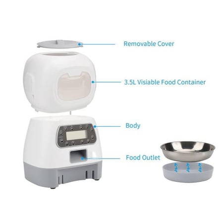 ماكلية اوتوماتيك للقطط والكلاب  Automatic Robot Pet Food Feeder