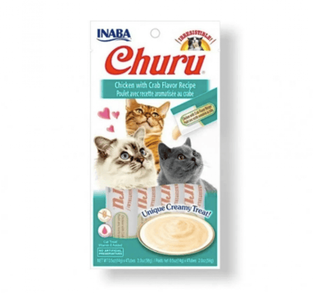 اينابا تشورو هريسة الدجاج مع الكراب INABA Churu 4x14g