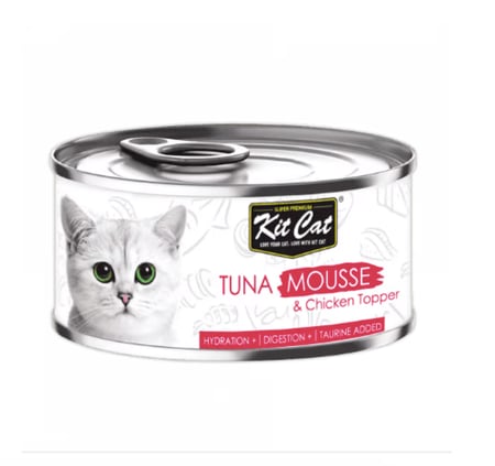 كت كات معلبات التونا مع الدجاج Kit Cat 80g