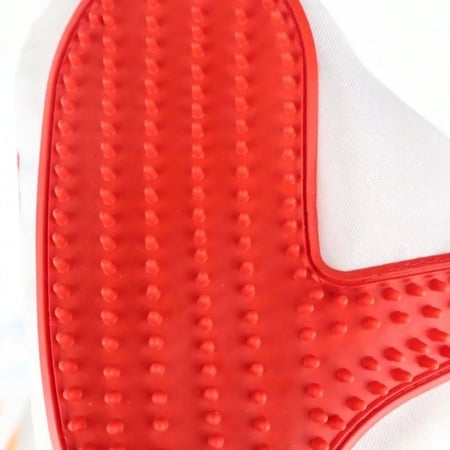 قفاز لتدليك وازالة الشعر الميت للقطط والكلاب ابيض واصفر Croci