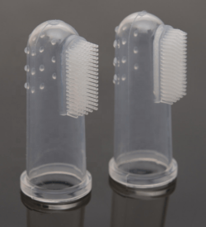 فرشاة اسنان سيلكون شفاف للقطط والكلاب  Silicone Toothbrush