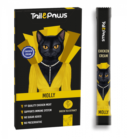 تيل اند باوز مكافات بالدجاج و مستخلص الشاي الاخضر لرفع المناعة ومنع تساقط الشعر Tail and Paws 5x15g