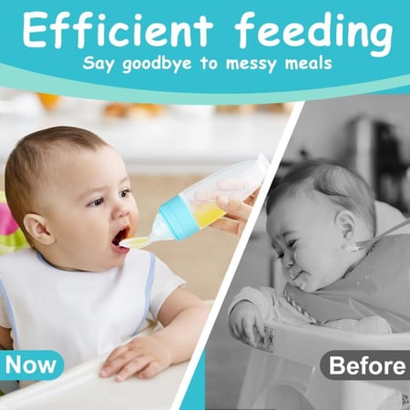 ملعقة توزيع طعام الرضيع سيليكون