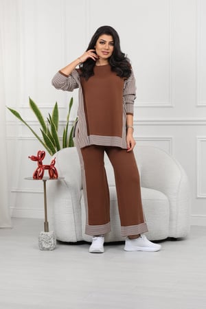 ترنج شتوي كاجوال مقلم مفتوح من الجانبين