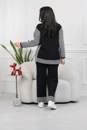 ترنج شتوي كاجوال مقلم مفتوح من الجانبين