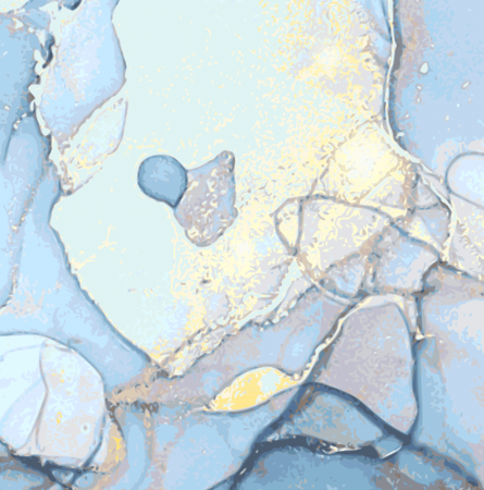 لوحة تجريد ريزن 3 PIECE SPILL ART LIGHT BLUE مجموعة من 3 لوحات