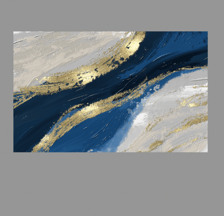 لوحة تجريد ريزن سكب ABSTRACT NAVY AND GRAY WITH GOLD