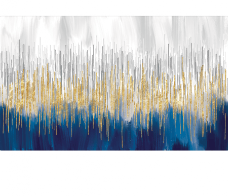 لوحة تجريد ريزن رقمي DIGITAL NEW ABSTRACT ARTW WITH GOLD AND BLUE
