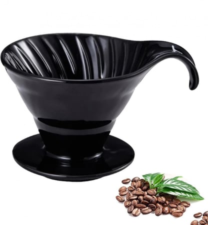 قمع V60 سيراميك اسود 02 | ceramic dripper 02 Black