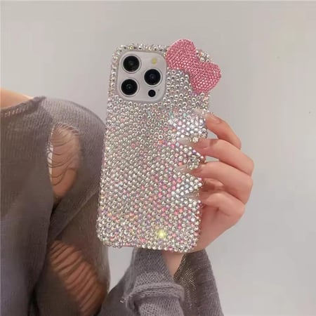 جراب هاتف أيفون الماسي الفاخر كفرات iPhone ، حماية أنيقة مع لمسة من البريق متوفر لأيفون 16 15 14 13 جميع الاصدارات