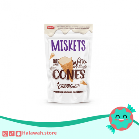 بسكوت ايس كريم وافل بالشكولاتة البيضاء ميسكتس مستورد 100 جم