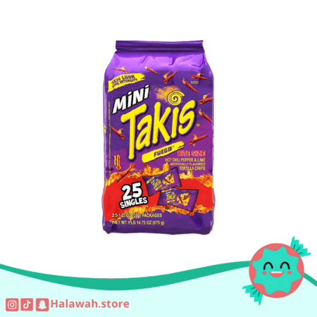 كيس شبس تاكيس ميني حار بالفلفل والليمون 25 حبة