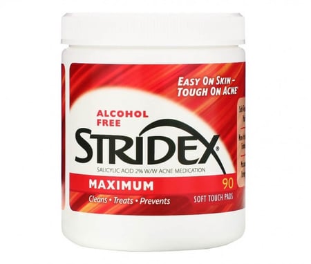 مسحات قطنيه لعلاج حب الشباب من ستريدكس - 90 قطعة قطن