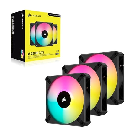 Corsair iCUE AF120 RGB Elite Triple Fan Kit Black