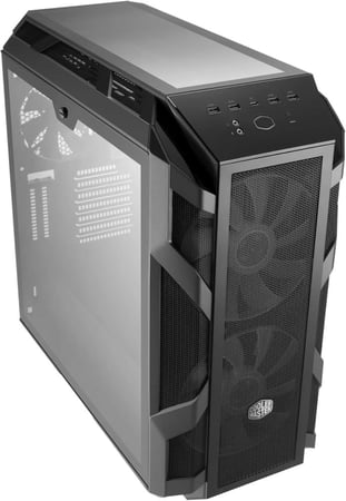Cooler Master MasterCase H500M ATX Mid-Tower, 4x tempered glass panels, 2fans
