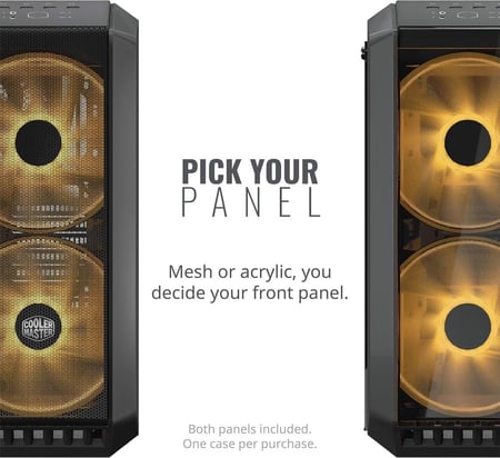 Cooler Master MasterCase H500 ARGB Airflow ATX Mid-Tower,ARGB Fans,Tempered Glass Side Panel