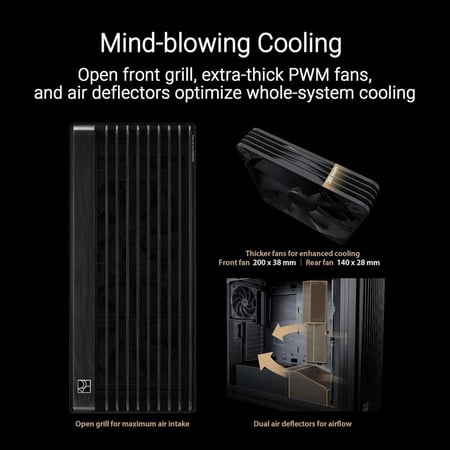 ASUS ProArt PA602 Wood Edition Tempered Glass E-ATX PC Case كيس كمبيوتر