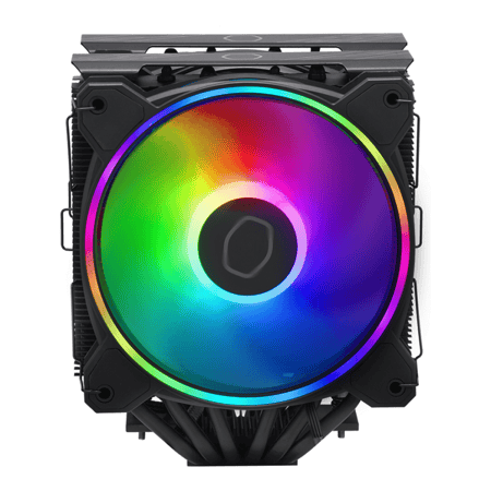 Cooler Master Hyper 622 Halo Black Dual Tower CPU Air Cooler, Halo2 Fan, Dual Loop ARGB