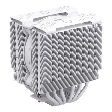 Cooler Master Hyper 622 Halo White Dual Tower CPU Air Cooler, Halo2 Fan, Dual Loop ARGB