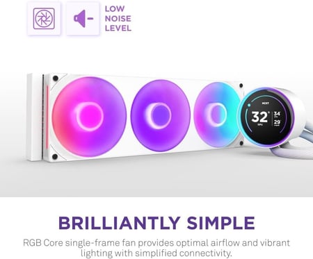 NZXT Kraken Elite 360 RGB - AIO CPU Liquid Cooler - 360mm Radiator - F360 RGB Core Fan - Customizable 2.72" IPS LCD Turbine Pump